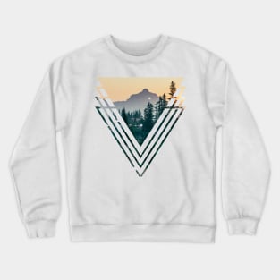 Geometric Triangles Forest Crewneck Sweatshirt